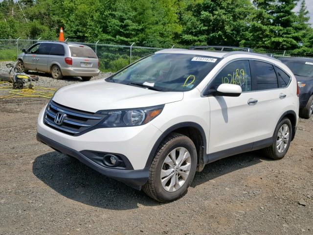 2HKRM4H93CH117617 - 2012 HONDA CR-V TOURI WHITE photo 2