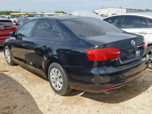 3VW2K7AJXEM432678 - 2014 VOLKSWAGEN JETTA BASE BLACK photo 3