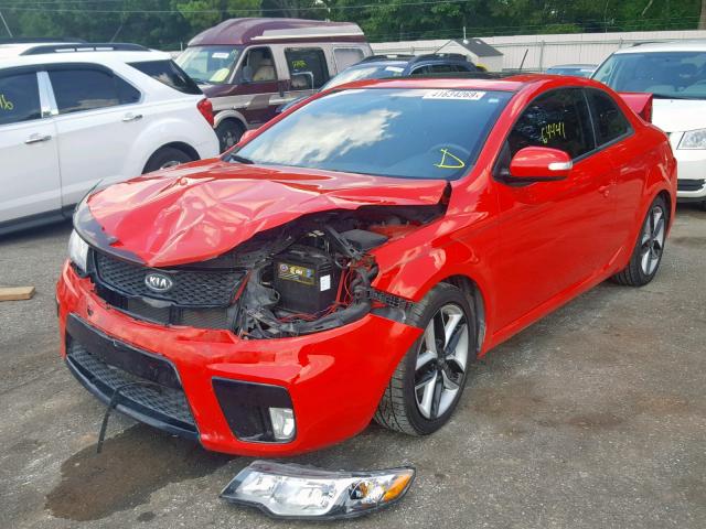 KNAFW6A35A5121242 - 2010 KIA FORTE SX RED photo 2