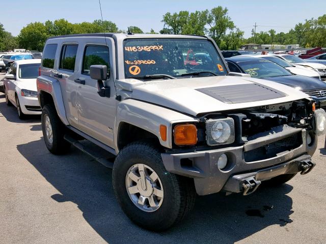 5GTDN13E978239020 - 2007 HUMMER H3 GRAY photo 1