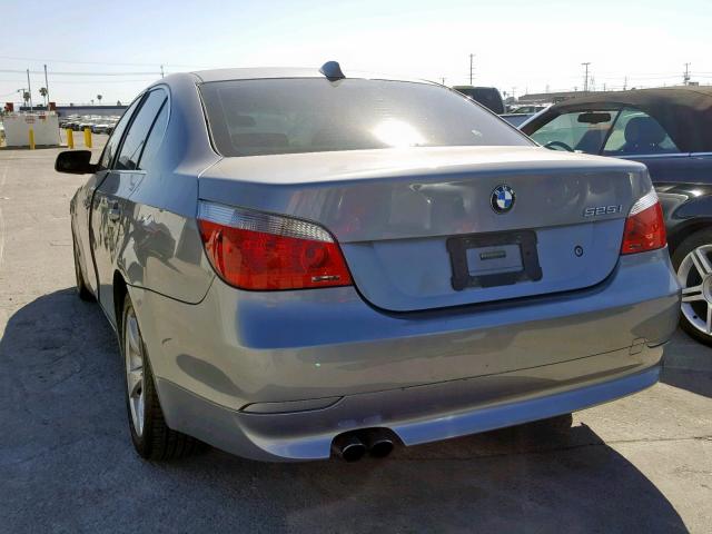 WBANE53536CK82327 - 2006 BMW 525 I GRAY photo 3