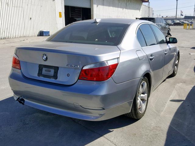 WBANE53536CK82327 - 2006 BMW 525 I GRAY photo 4