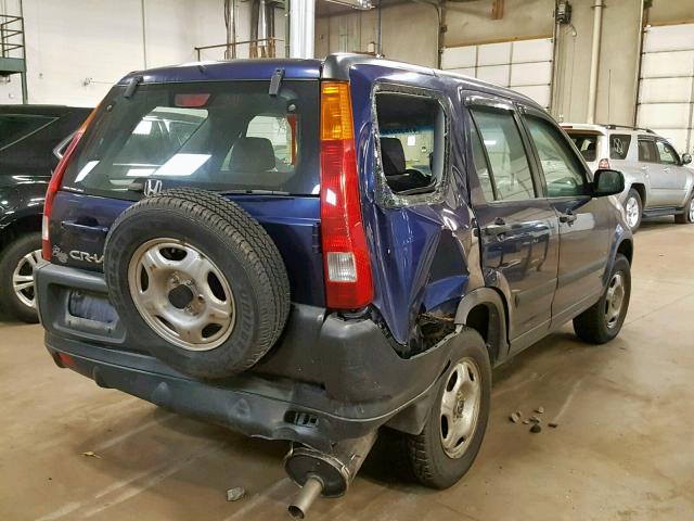 JHLRD78483C046659 - 2003 HONDA CR-V LX BLUE photo 4