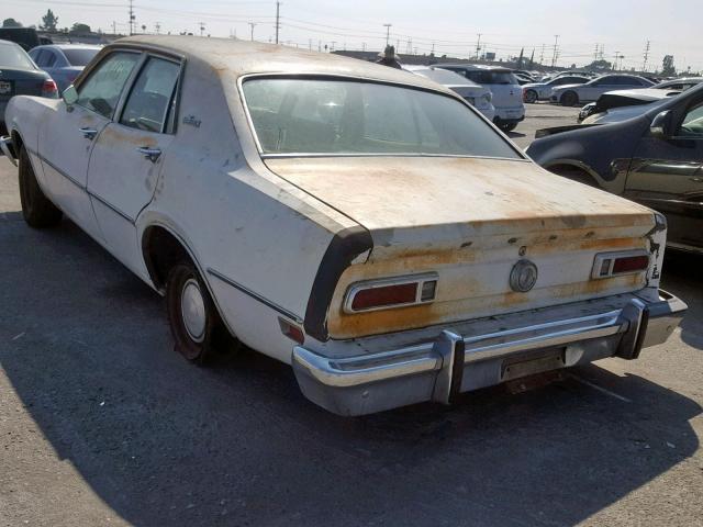 5K92L140650 - 1975 FORD MAVERICK WHITE photo 3