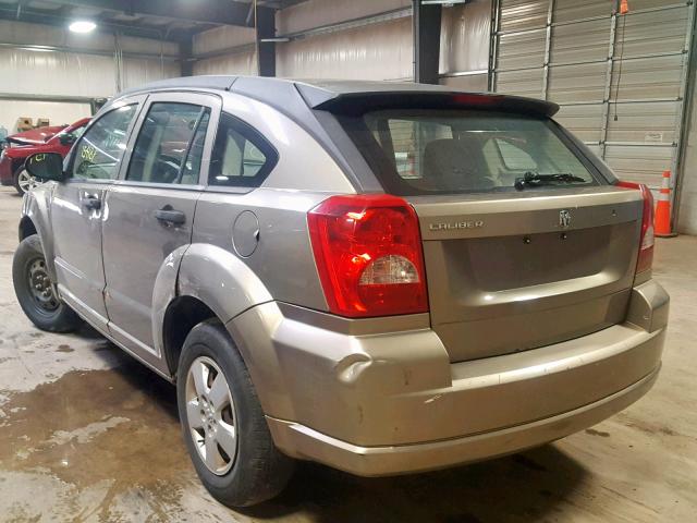 1B3HB28C47D288911 - 2007 DODGE CALIBER BEIGE photo 3