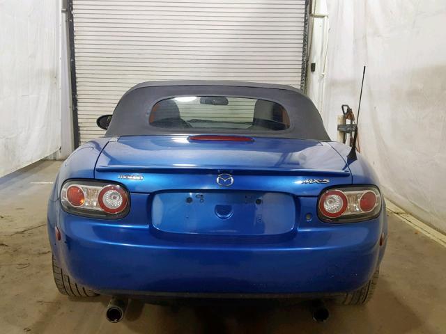 JM1NC25F360116663 - 2006 MAZDA MX-5 MIATA BLUE photo 6