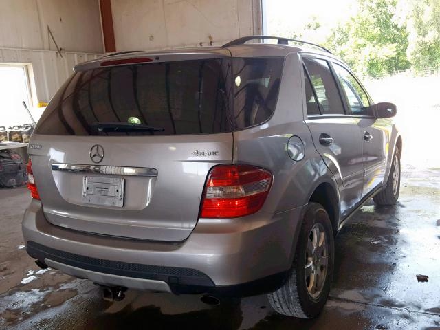 4JGBB22EX7A199808 - 2007 MERCEDES-BENZ ML 320 CDI SILVER photo 4