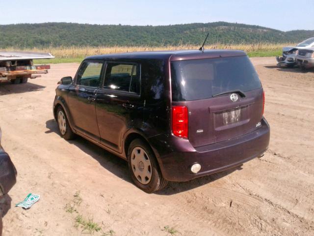 JTLKE50E581010522 - 2008 TOYOTA SCION XB იასამნისფერი ფოტო 3