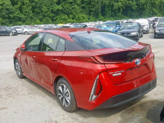 JTDKARFP3J3099766 - 2018 TOYOTA PRIUS PRIM 红色 照片 3
