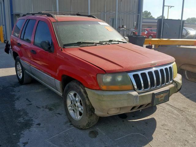 1J4GW48S8YC257566 - 2000 JEEP GRAND CHER RED photo 1