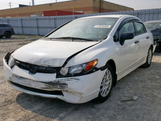 2HGFA162X8H100427 - 2008 HONDA CIVIC DX WHITE photo 2