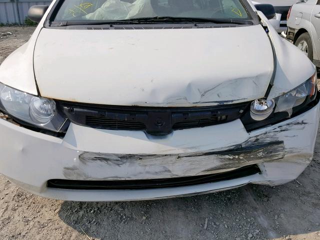 2HGFA162X8H100427 - 2008 HONDA CIVIC DX WHITE photo 9