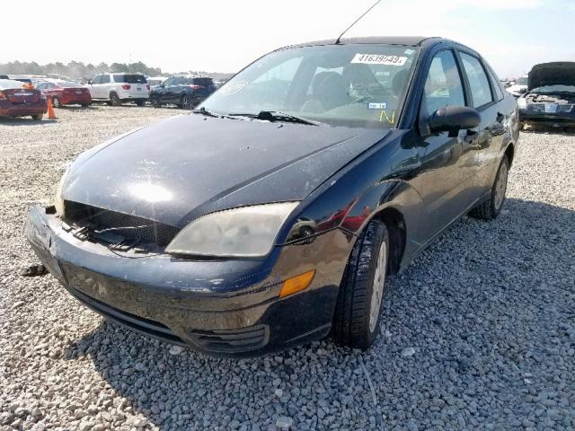 1FAFP34N77W364944 - 2007 FORD FOCUS ZX4 BLACK photo 2