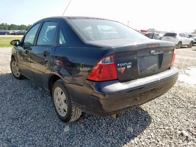 1FAFP34N77W364944 - 2007 FORD FOCUS ZX4 BLACK photo 3