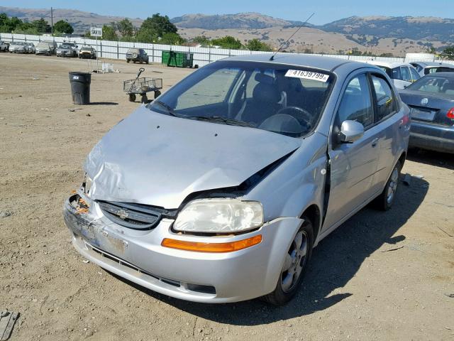 KL1TD56646B527411 - 2006 CHEVROLET AVEO BASE Сұр фото 2