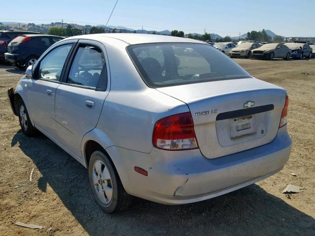 KL1TD56646B527411 - 2006 CHEVROLET AVEO BASE Сұр фото 3
