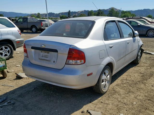 KL1TD56646B527411 - 2006 CHEVROLET AVEO BASE Сұр фото 4
