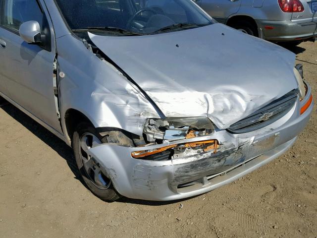 KL1TD56646B527411 - 2006 CHEVROLET AVEO BASE Сұр фото 9