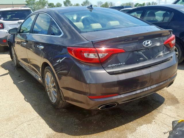 5NPE34AF1FH237048 - 2015 HYUNDAI SONATA SPO CHARCOAL photo 3