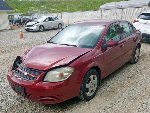 1G1AL58F087200308 - 2008 CHEVROLET COBALT LT MAROON photo 2