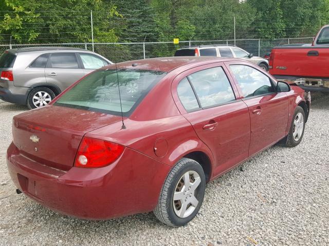 1G1AL58F087200308 - 2008 CHEVROLET COBALT LT MAROON photo 4