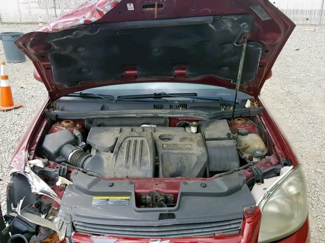 1G1AL58F087200308 - 2008 CHEVROLET COBALT LT MAROON photo 7