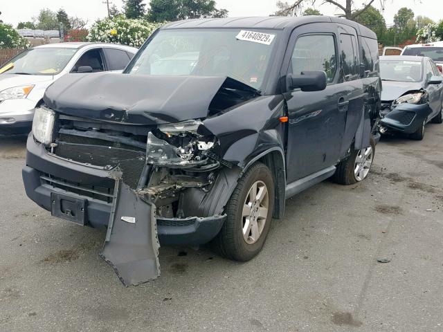 5J6YH1H72AL000174 - 2010 HONDA ELEMENT EX BLACK photo 2