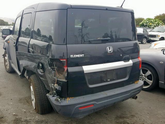 5J6YH1H72AL000174 - 2010 HONDA ELEMENT EX BLACK photo 3