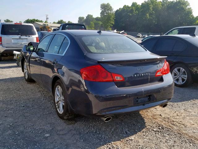 JN1CV6AR9AM252440 - 2010 INFINITI G37 GRAY photo 3