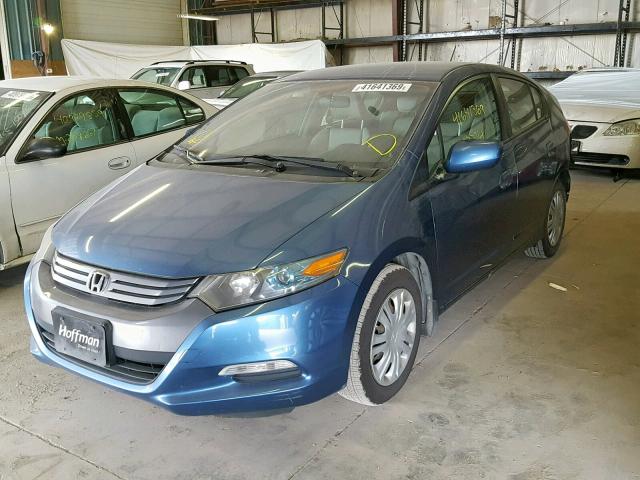 JHMZE2H58AS013653 - 2010 HONDA INSIGHT LX BLUE photo 2