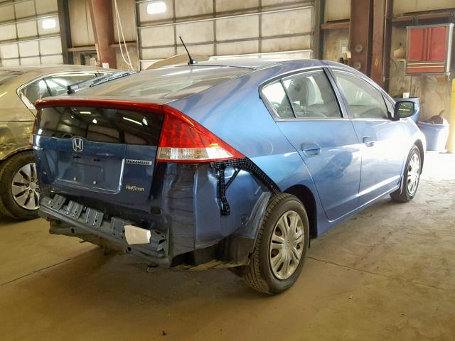 JHMZE2H58AS013653 - 2010 HONDA INSIGHT LX BLUE photo 4