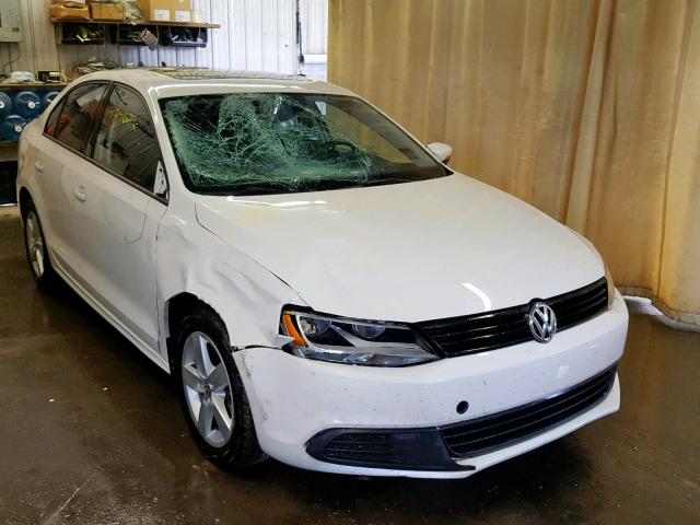 3VWLL7AJ9CM341044 - 2012 VOLKSWAGEN JETTA TDI WHITE photo 1