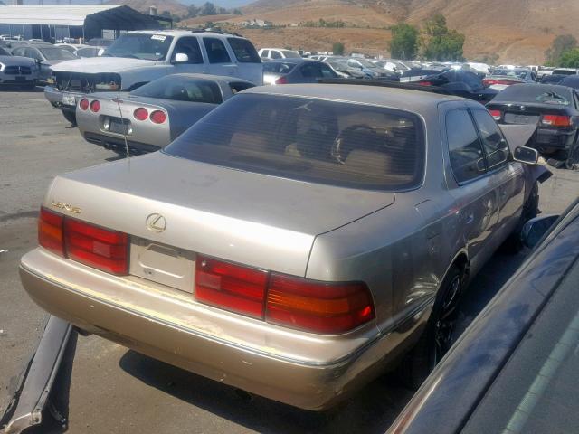 JT8UF11E0P0151090 - 1993 LEXUS LS 400 BEIGE photo 4