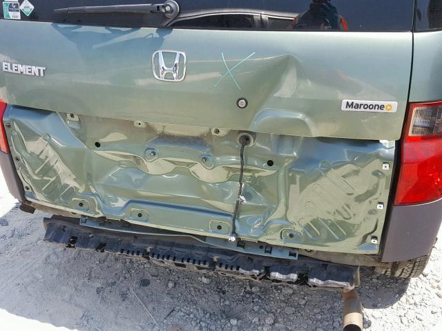 5J6YH18685L005800 - 2005 HONDA ELEMENT EX GREEN photo 9