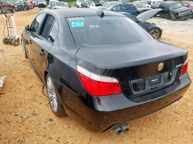 WBANW53518CT52262 - 2008 BMW 550 I BLACK photo 3