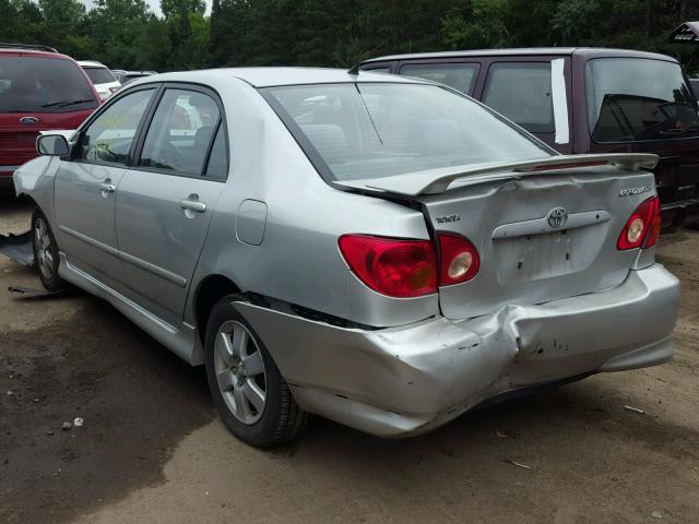 1NXBR32E34Z253929 - 2004 TOYOTA COROLLA S SILVER photo 3