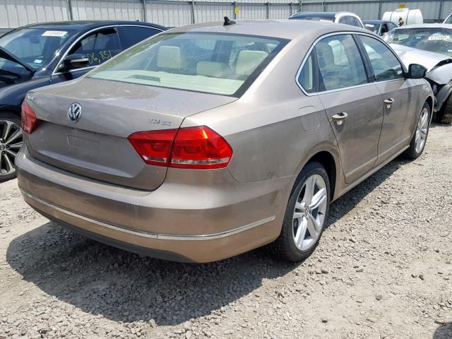 1VWBV7A3XFC062909 - 2015 VOLKSWAGEN PASSAT SE TAN photo 4