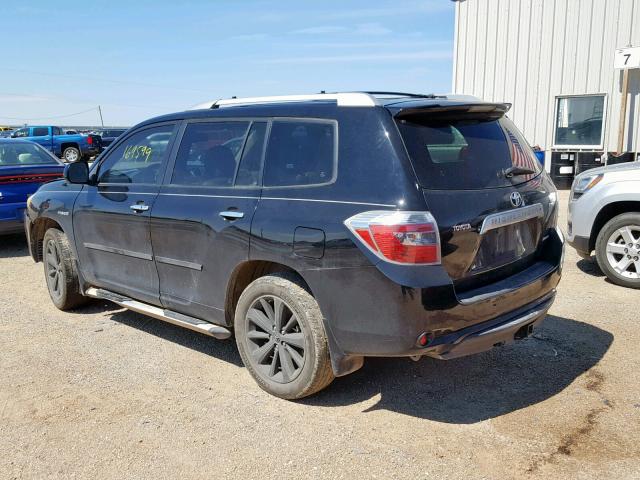 JTEEW44A782002256 - 2008 TOYOTA HIGHLANDER BLACK photo 3