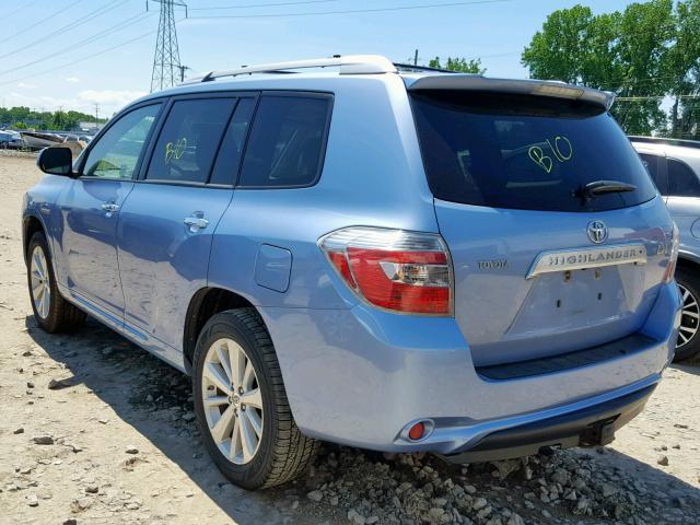 JTEEW44A182005363 - 2008 TOYOTA HIGHLANDER BLUE photo 3