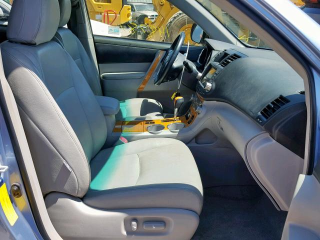 JTEEW44A182005363 - 2008 TOYOTA HIGHLANDER BLUE photo 5