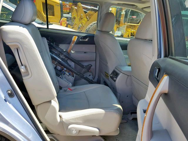 JTEEW44A182005363 - 2008 TOYOTA HIGHLANDER BLUE photo 6