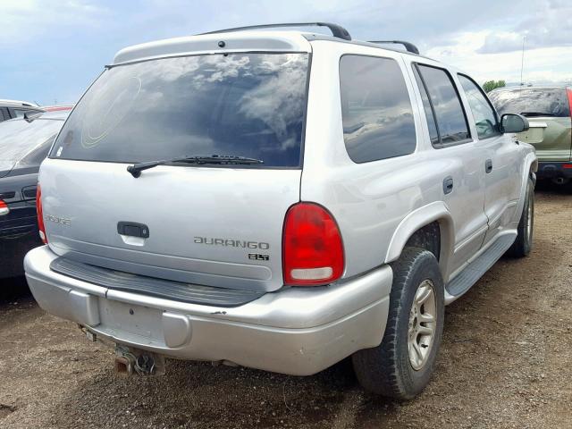 1D4HS48N33F525353 - 2003 DODGE DURANGO SL SILVER photo 4