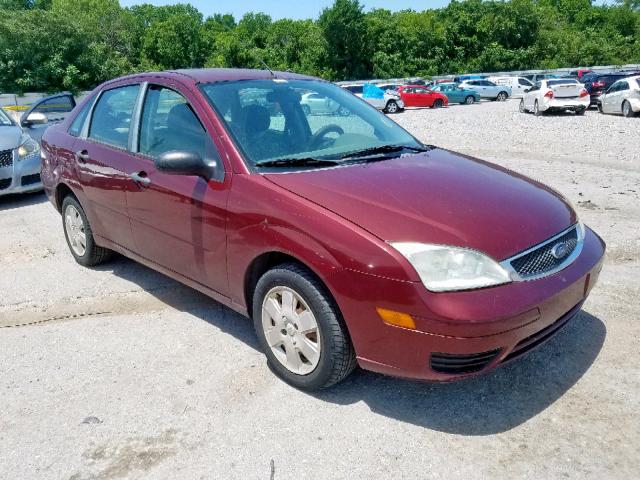 1FAFP34N87W186137 - 2007 FORD FOCUS ZX4 MAROON photo 1