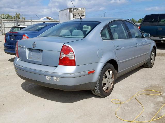 WVWMD63B03P448577 - 2003 VOLKSWAGEN PASSAT GL BLUE photo 4