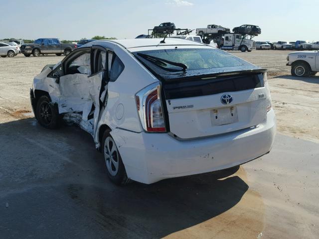 JTDKN3DU7E1816391 - 2014 TOYOTA PRIUS WHITE photo 3