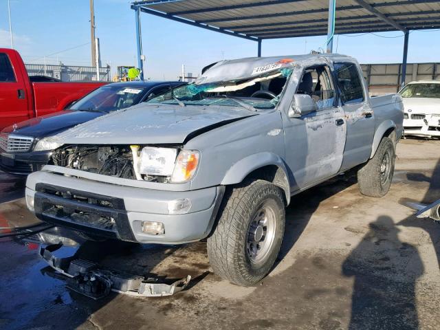 1N6ED27T2YC344507 - 2000 NISSAN FRONTIER C GRAY photo 2