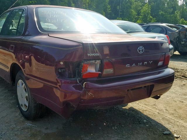 4T1BG12KXTU769106 - 1996 TOYOTA CAMRY DX BURGUNDY photo 9