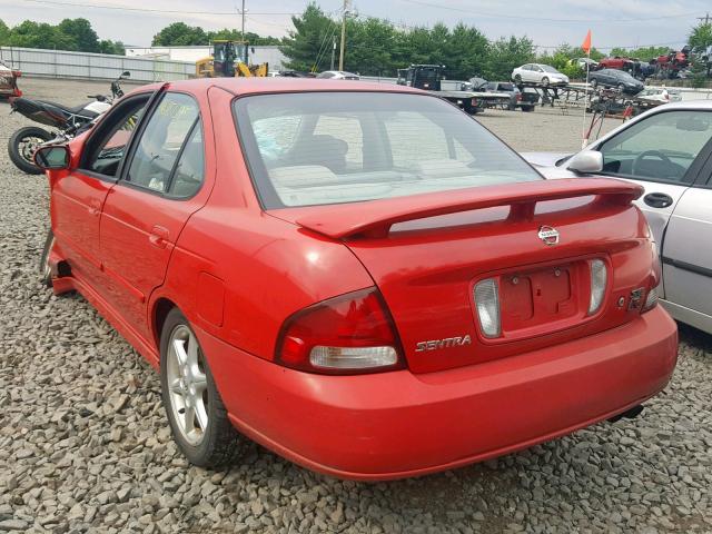 3N1AB51D32L700794 - 2002 NISSAN SENTRA SE- RED photo 3