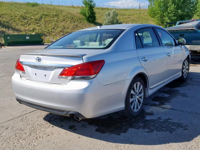 4T1BK3DB5BU425138 - 2011 TOYOTA AVALON BAS SILVER photo 4