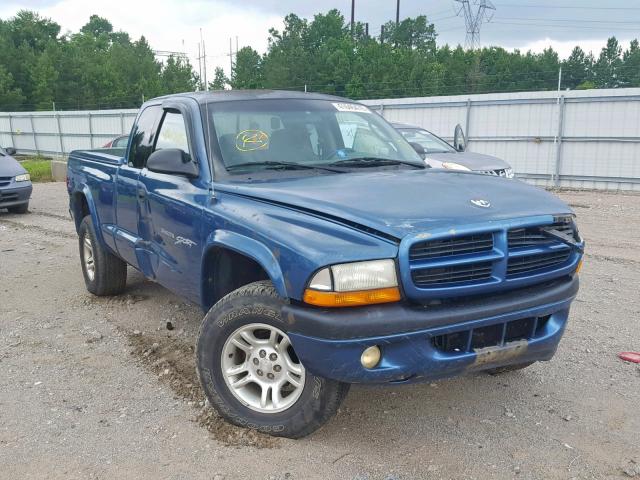 1B7GG22X51S348656 - 2001 DODGE DAKOTA BLUE photo 1